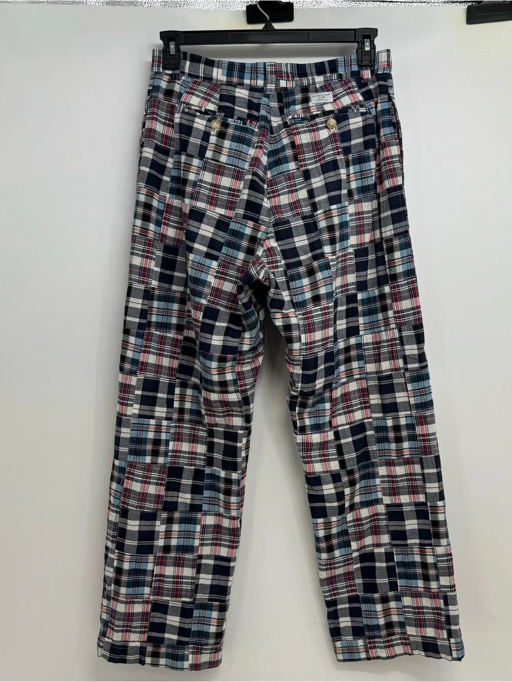 VINEYARD VINES Madras Plaid Pants Mens 31 x 29 Patchwork Multicolor